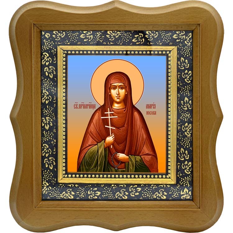 

Мария Носова, послушница, преподобномученица. Икона на холсте.