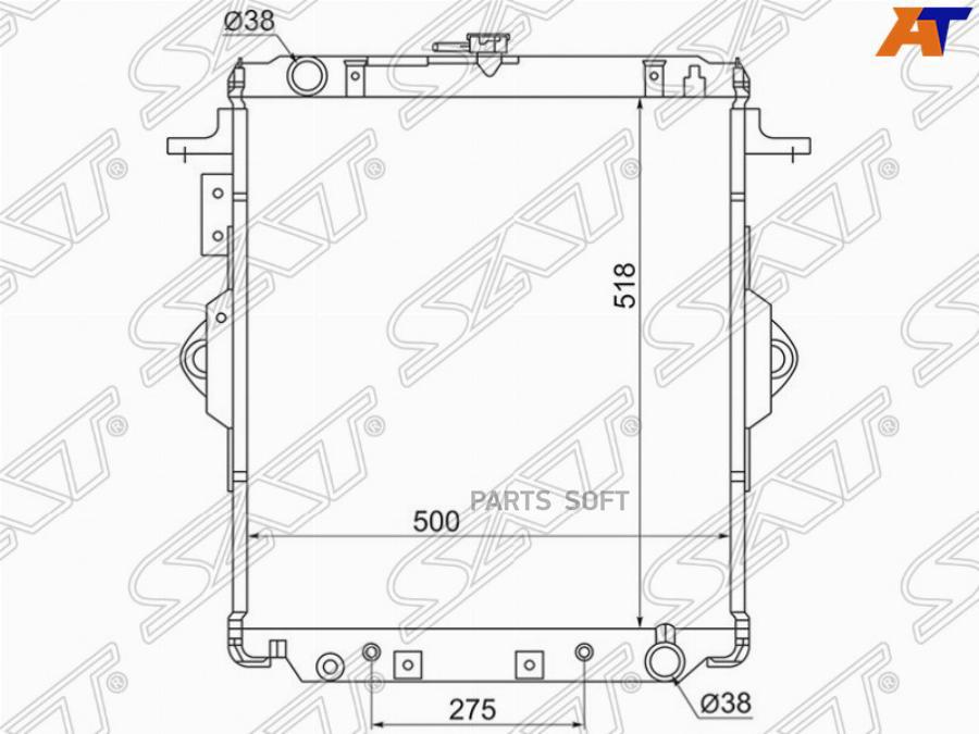 

Радиатор Toyota Land Cruiser 70 1hz 90- Sat арт. TY0008-HZJ76