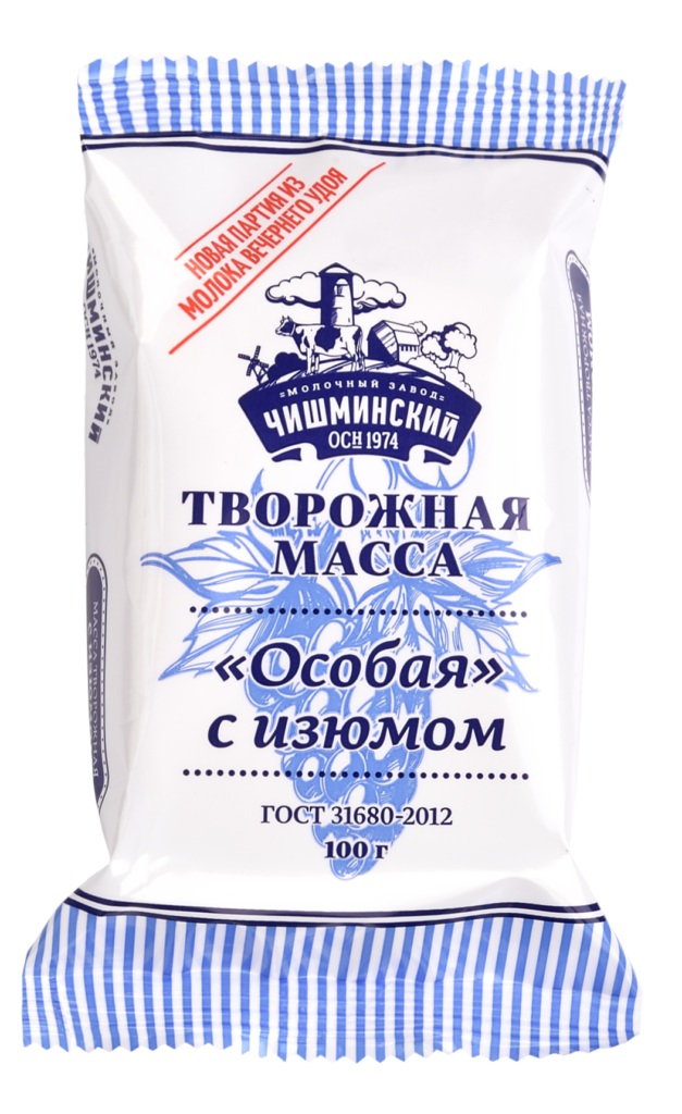 

Творожная масса Чишминский МЗ с изюмом 23% 100 г