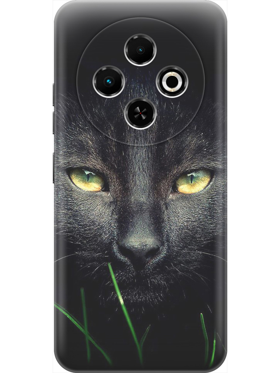 

Силиконовый чехол на Tecno Spark 30C с принтом "Кошка в темноте", Прозрачный;серый;черный, 786716312