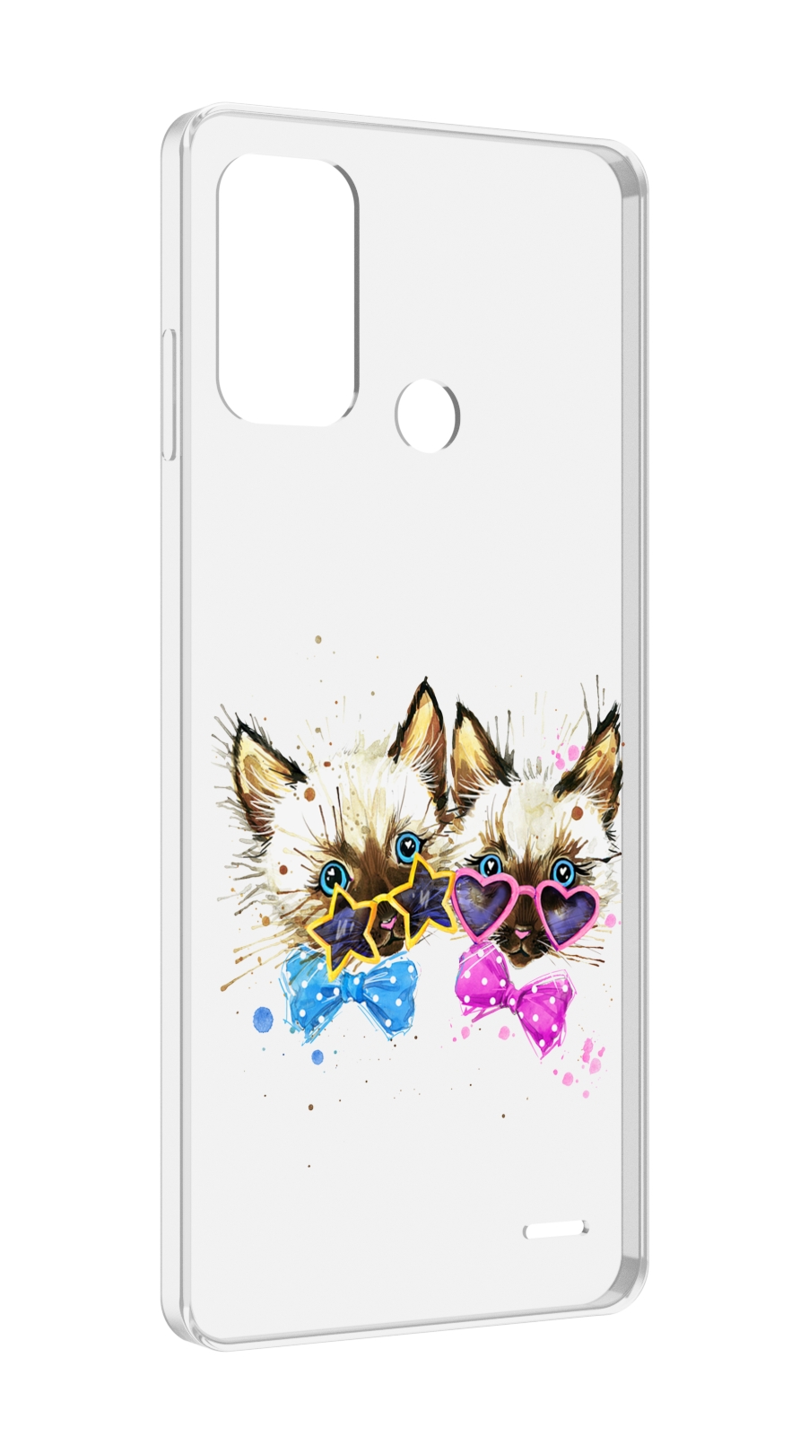 

Чехол MyPads милые котята для ZTE Blade A52, Прозрачный, Tocco
