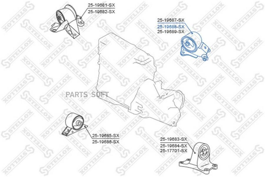

STELLOX Подушка ДВС STELLOX 2519688sx