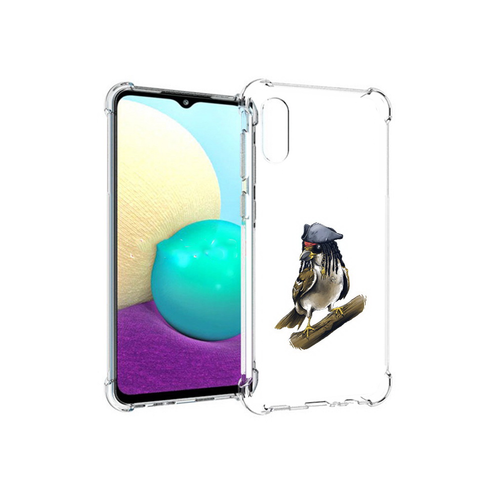 

Чехол MyPads Tocco для Samsung Galaxy M02 Джек воробей (PT157689.478.65), Прозрачный, Tocco