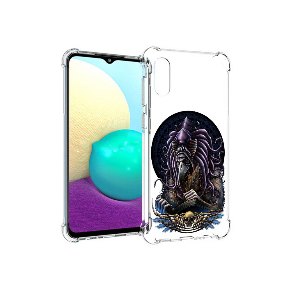 

Чехол MyPads Tocco для Samsung Galaxy M02 умный ворон (PT157689.478.650), Прозрачный, Tocco