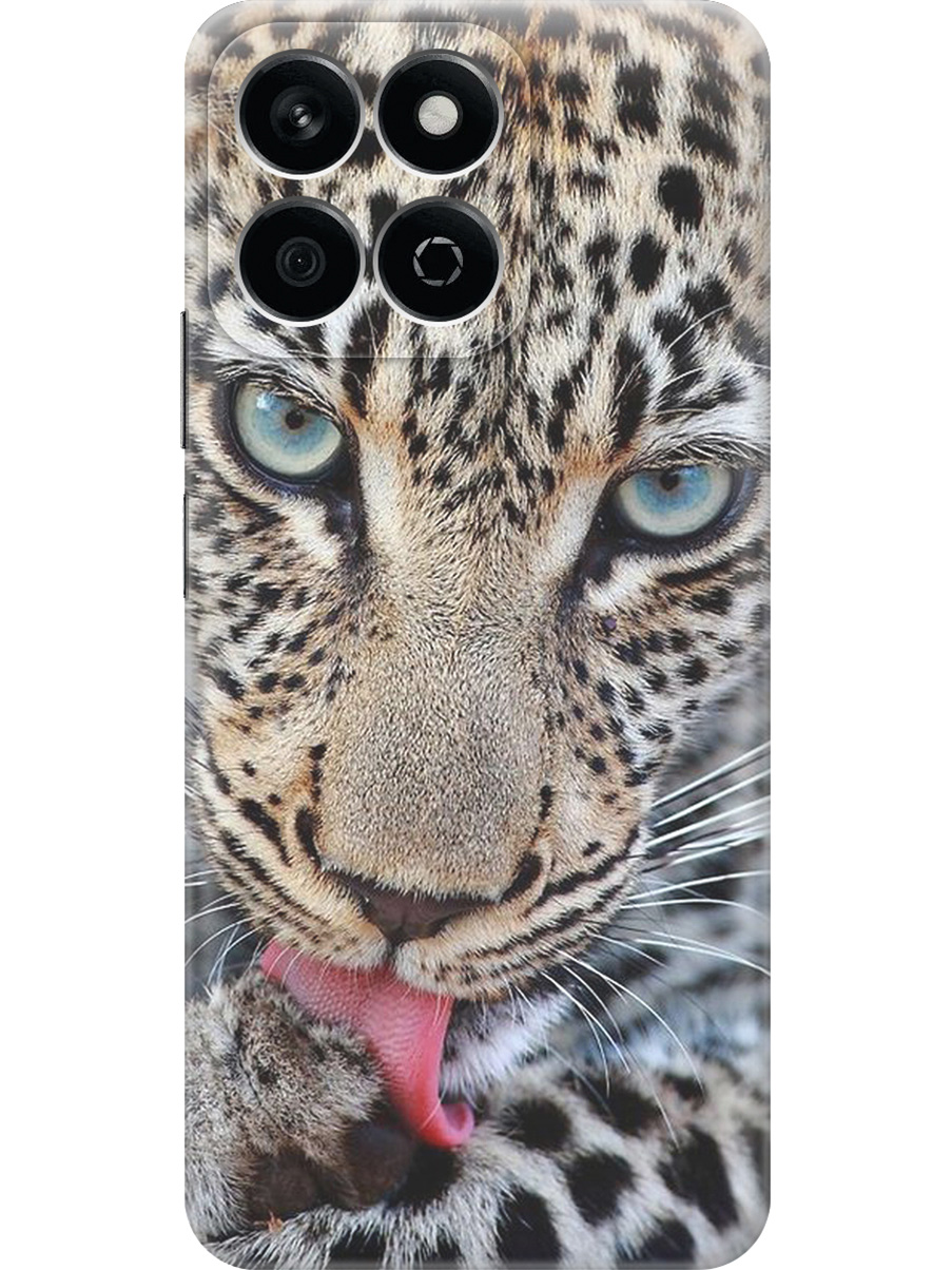 

Силиконовый чехол на Honor X7C с принтом "Леопард", Прозрачный;оранжевый;серый;черный, 786720513