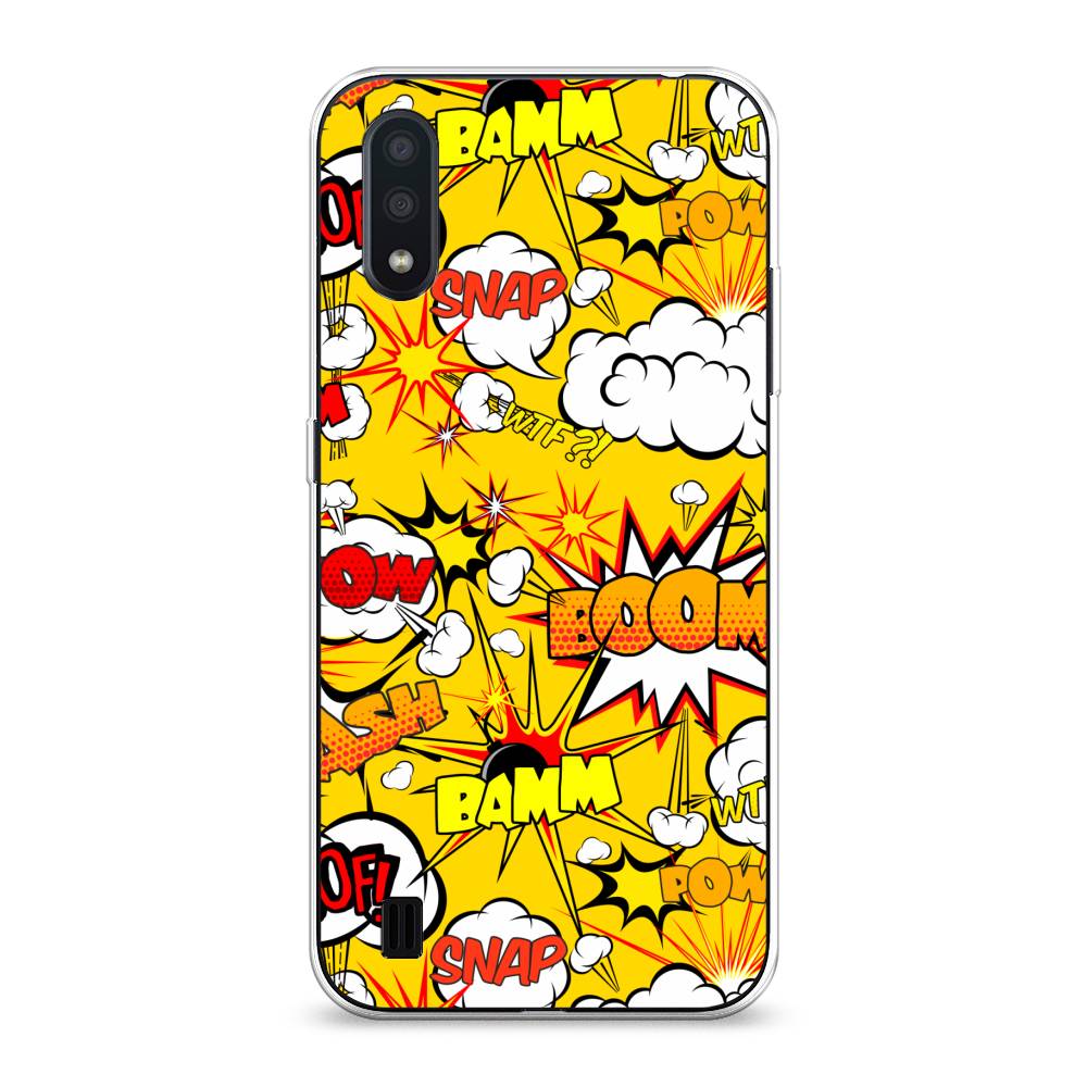 

Чехол для Samsung Galaxy A01 "Поп Арт эффекты", Желтый;белый;оранжевый, 29550-6