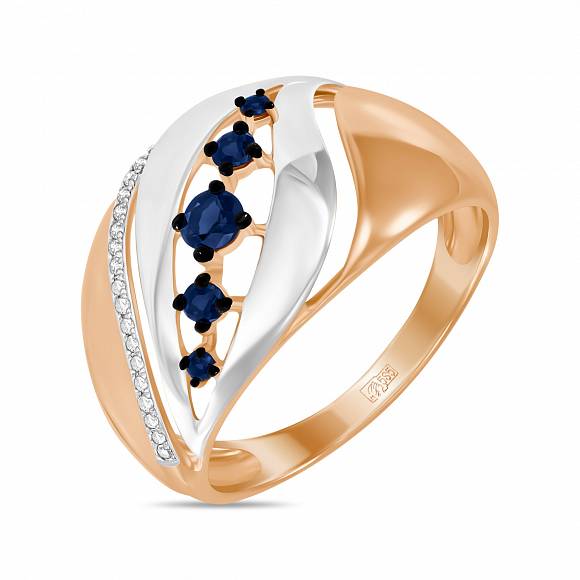 

Кольцо из золота с бриллиантом/сапфиром р.19 MIUZ Diamonds R2017-R313268SAP-R17, R2017-R313268SAP-R17