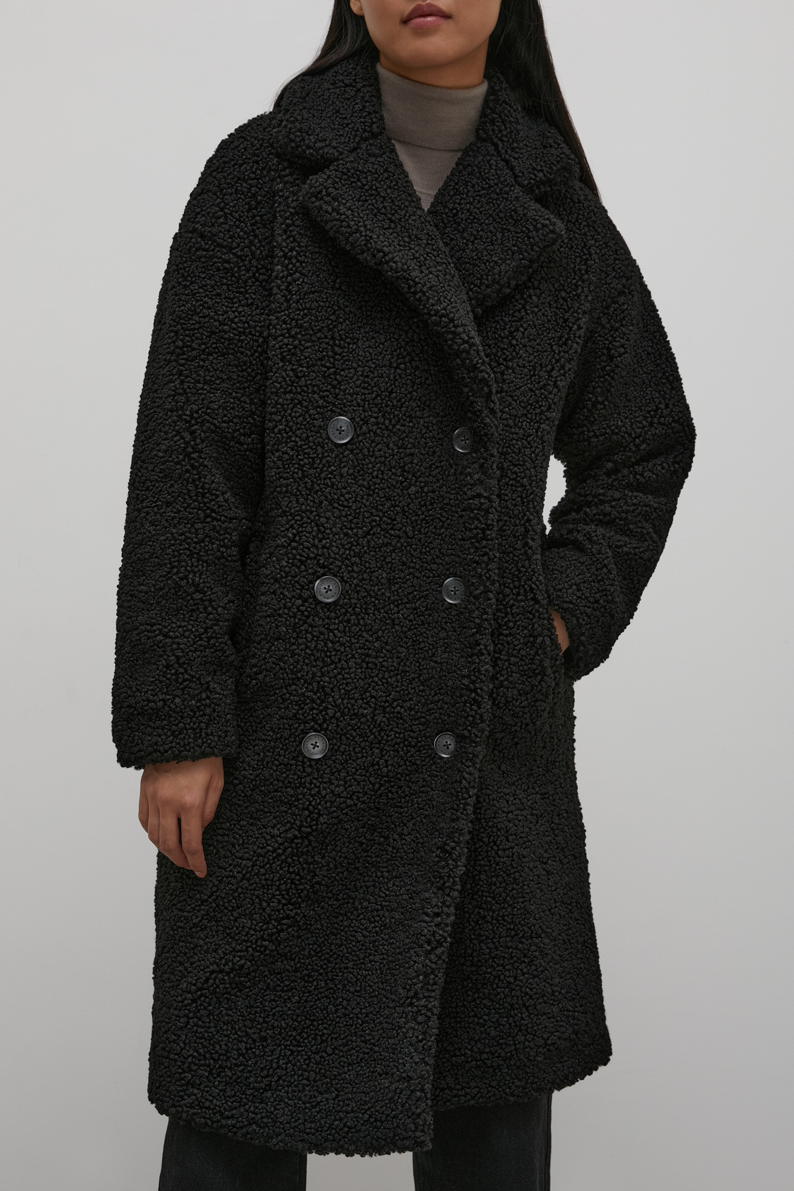 Пальто женское Finn Flare FAC110119 черное XS