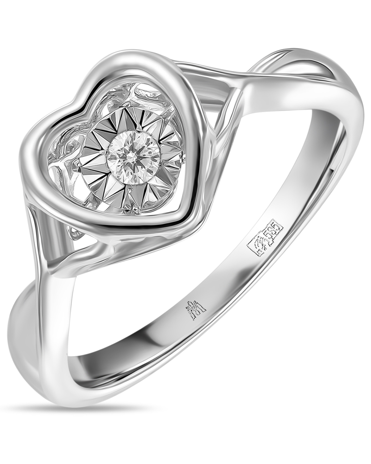 Кольцо из белого золота р. 17,5 MIUZ Diamonds R178-IGR-23120, бриллиант
