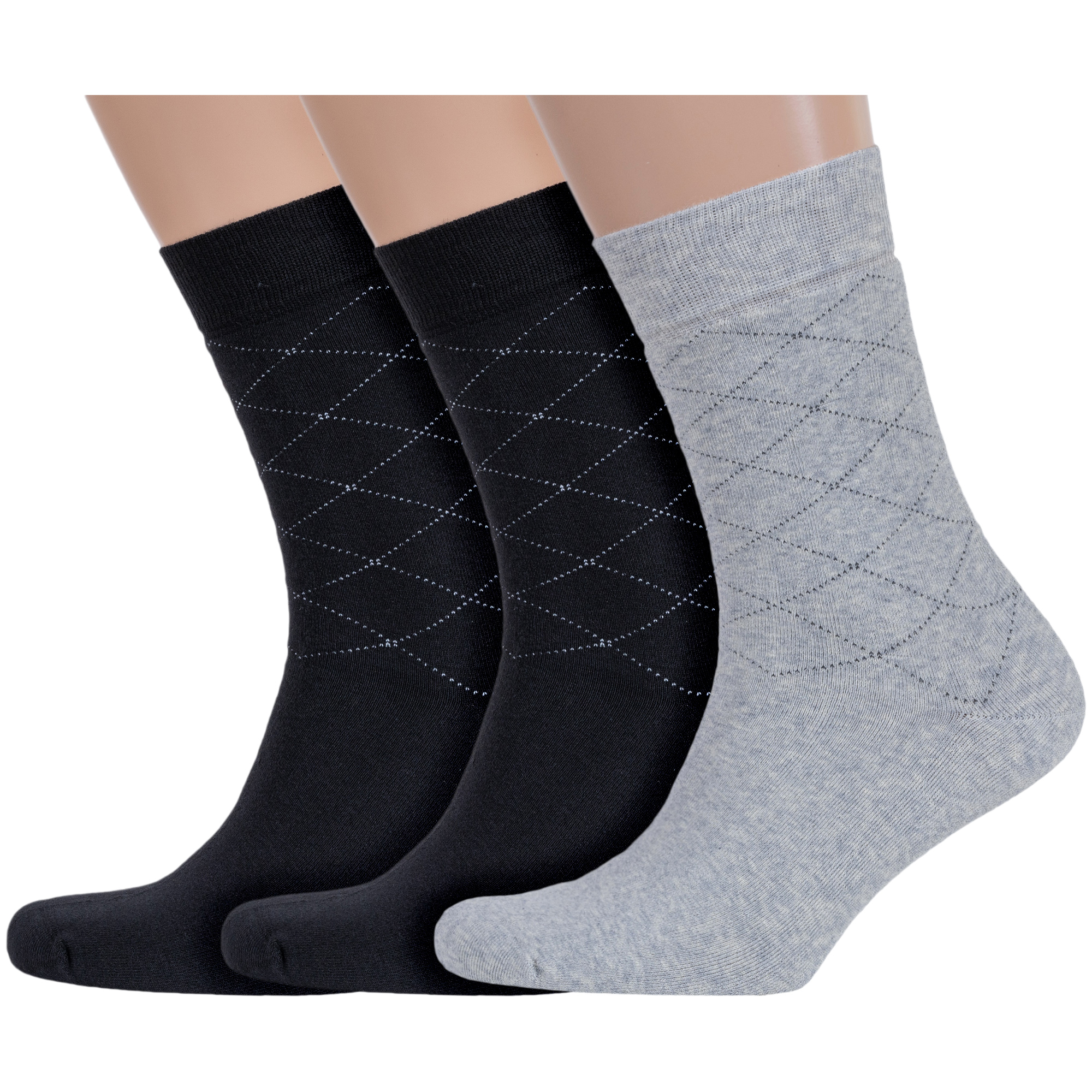 

Комплект носков мужских Rusocks 3-М3-33063 разноцветных 25-27, Черный;серый, 3-М3-33063