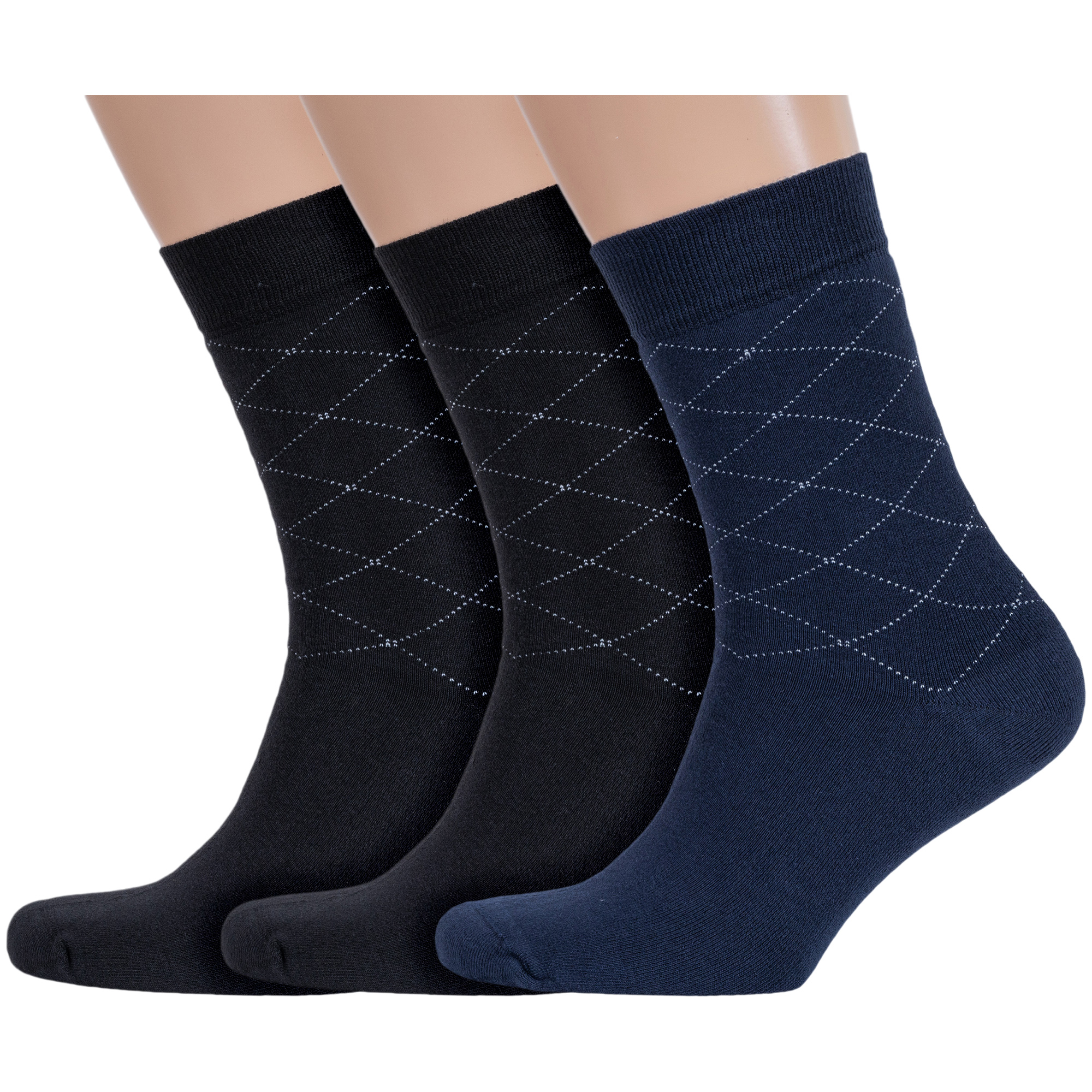 

Комплект носков мужских Rusocks 3-М3-33063 разноцветных 25-27, Черный;синий, 3-М3-33063