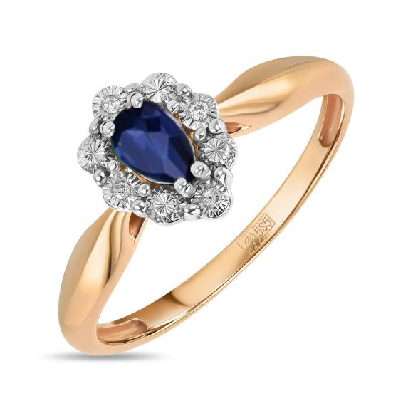 

Кольцо из красного золота с бриллиантом/сапфиром р.17 MIUZ Diamonds R01-L-34866-SA, R01-L-34866-SA