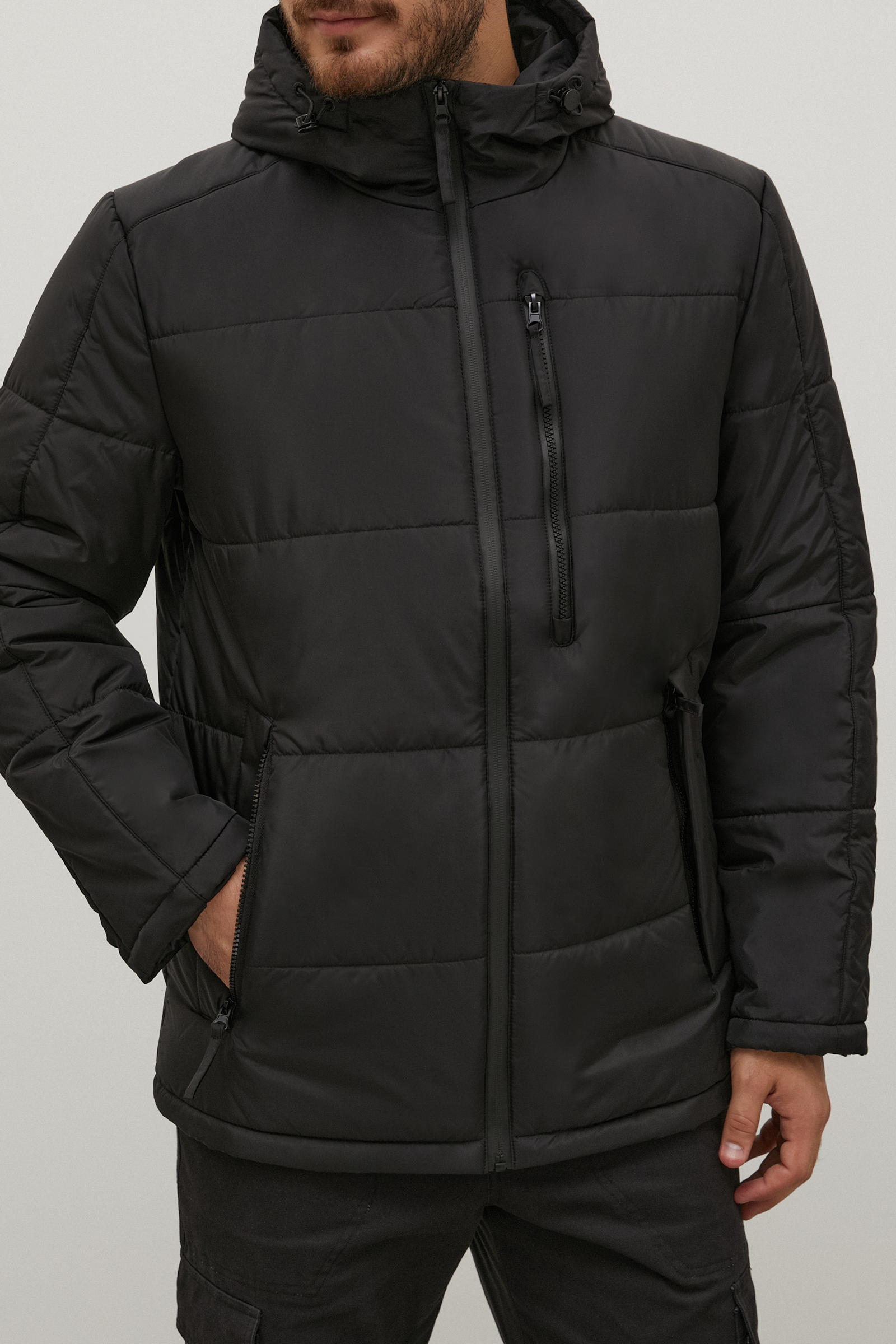 

Куртка мужская Finn Flare PSC21002 черная 2XL, PSC21002