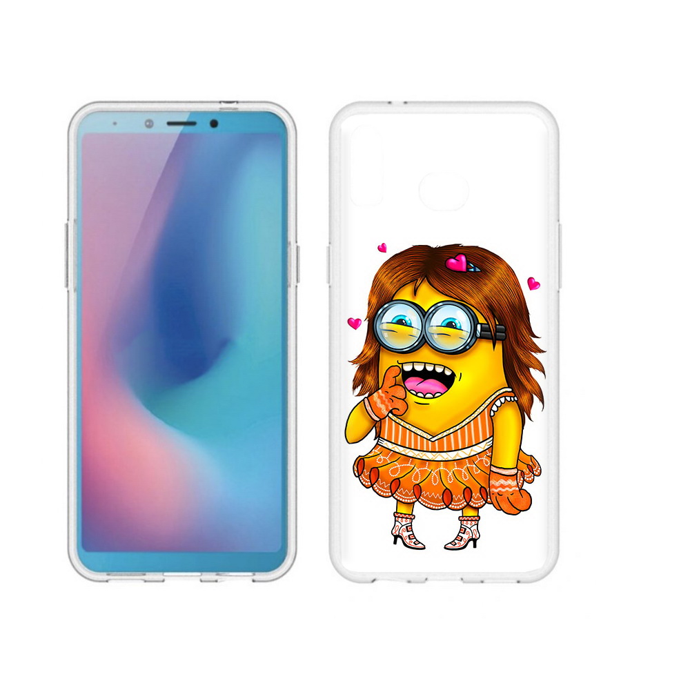 

Чехол MyPads Tocco для Samsung Galaxy A6s Миньон девочка (PT123850.597.116), Прозрачный, Tocco