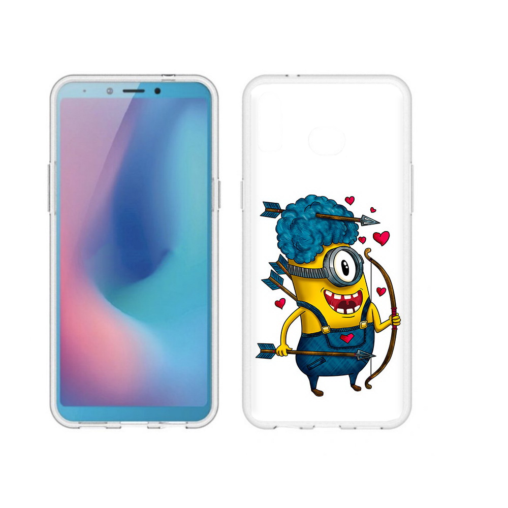 

Чехол MyPads Tocco для Samsung Galaxy A6s Миньон купидон (PT123850.597.117), Прозрачный, Tocco
