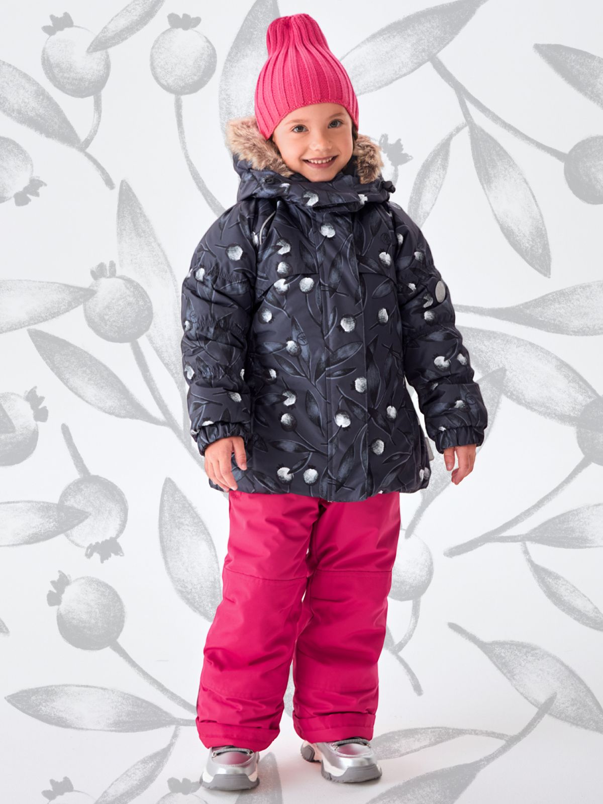 Комплект верхней одежды детский Premont WP312714 серый розовый 122 12879₽