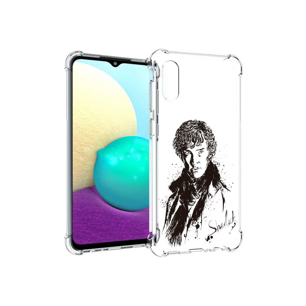 

Чехол MyPads Tocco для Samsung Galaxy M02 шерлок холмс портрет (PT157689.478.698), Прозрачный, Tocco