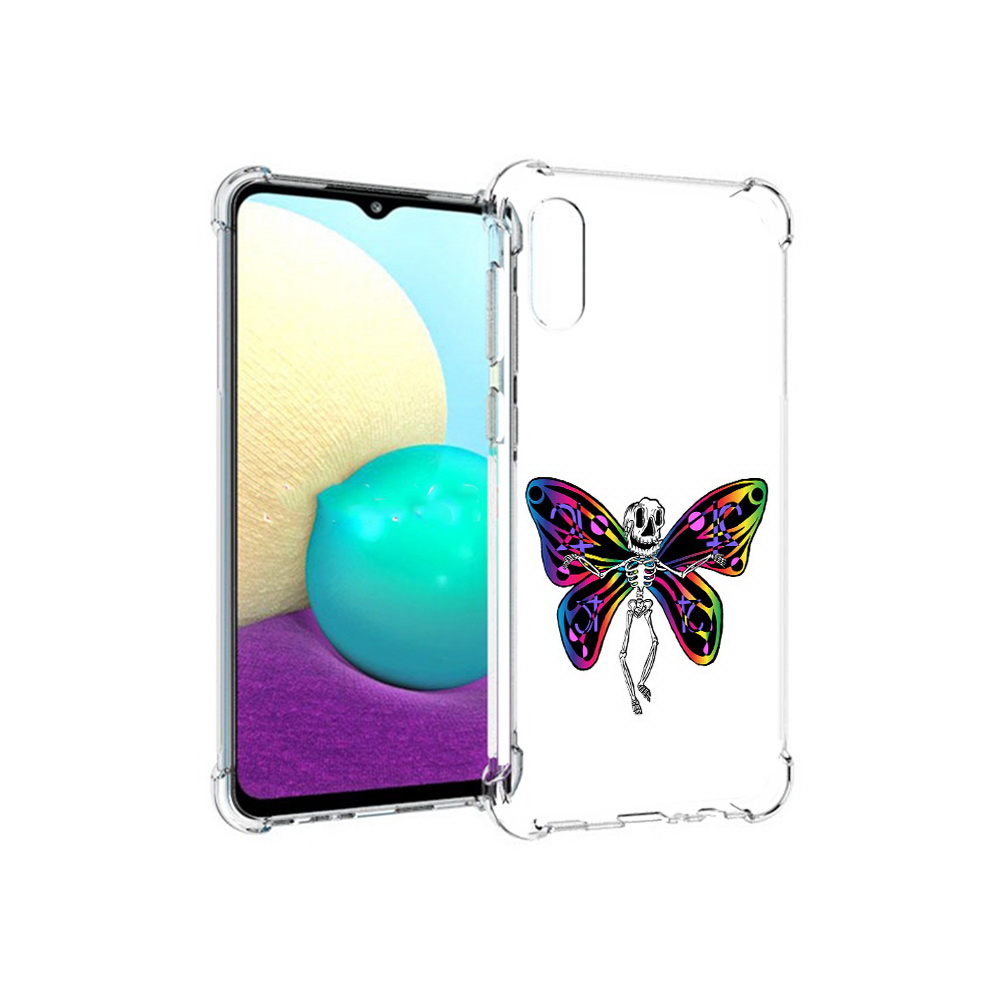 

Чехол MyPads Tocco для Samsung Galaxy M02 эффект бабочки (PT157689.478.701), Прозрачный, Tocco
