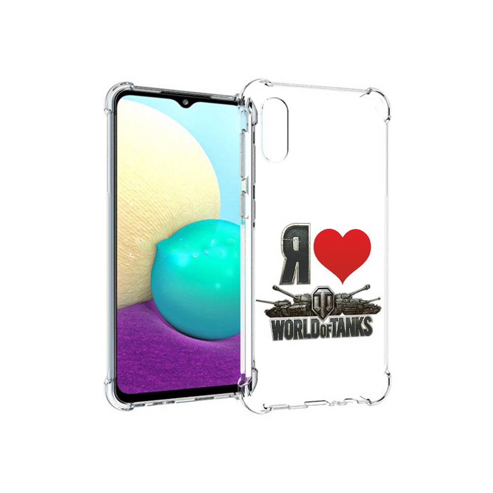 

Чехол MyPads Tocco для Samsung Galaxy M02 я люблю ворлд оф танк (PT157689.478.702), Прозрачный, Tocco