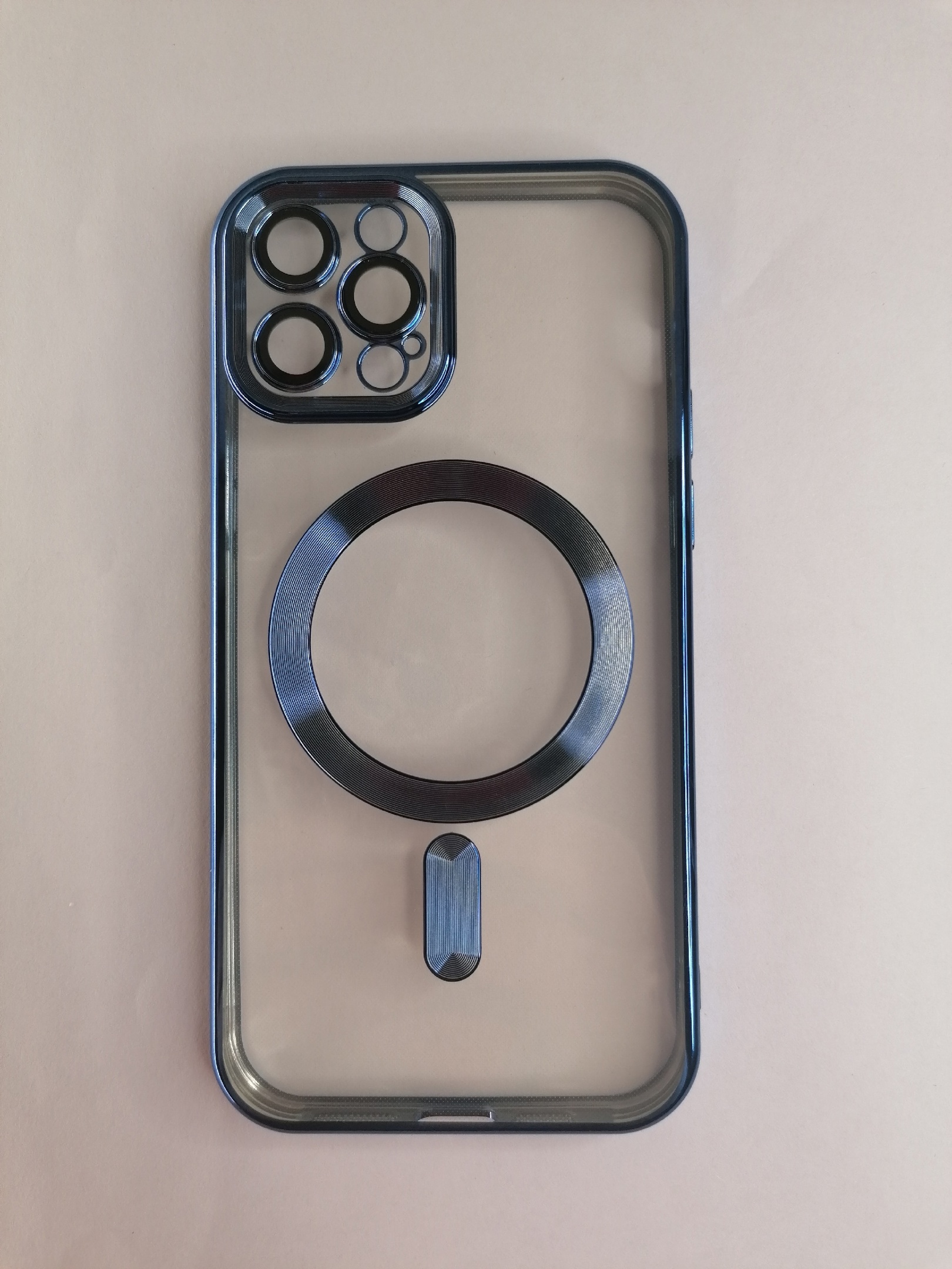 Чехол для iphone 12 Pro max синий magsafe