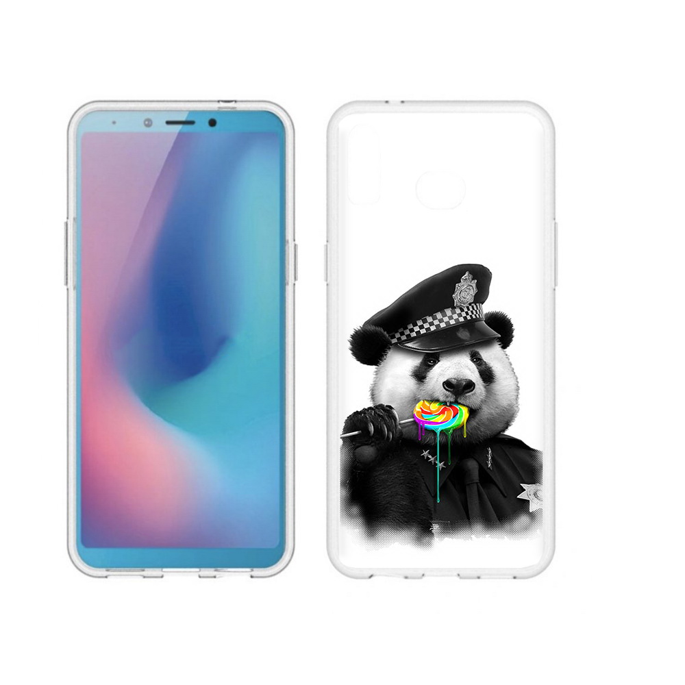 

Чехол MyPads Tocco для Samsung Galaxy A6s Панда полиция (PT123850.597.130), Прозрачный, Tocco