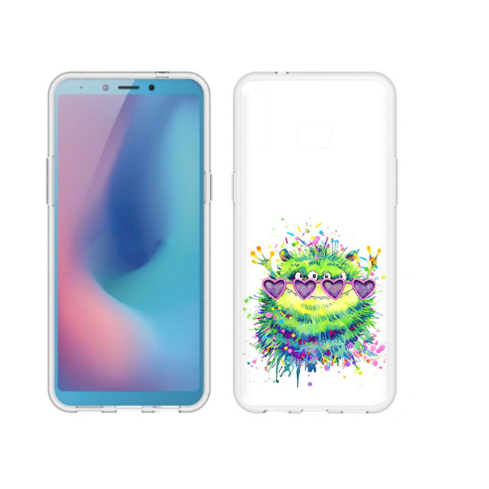 

Чехол MyPads Tocco для Samsung Galaxy A6s Пушистый персонаж (PT123850.597.142), Прозрачный, Tocco