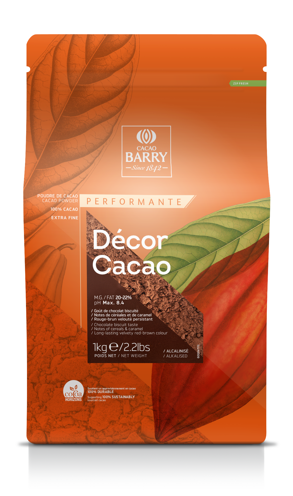 Какао-порошок CACAO BARRY 100% Decor Cacao, 1 кг