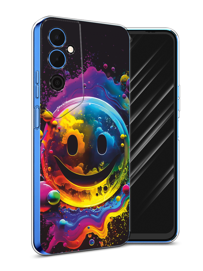 

Чехол Awog на Tecno Pova Neo 2 "Кислотный смайл", Фиолетовый;желтый;синий, 302450-1