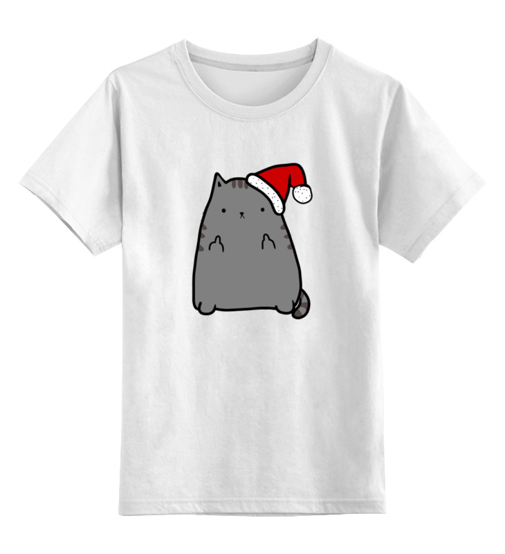 

Футболка детская Printio New year cat цв. белый р. 128, New year cat