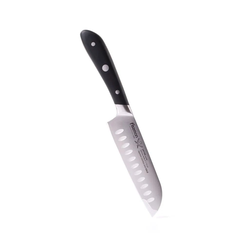 

Сантоку нож Fissman Hattori 13 см, сталь (2526_)