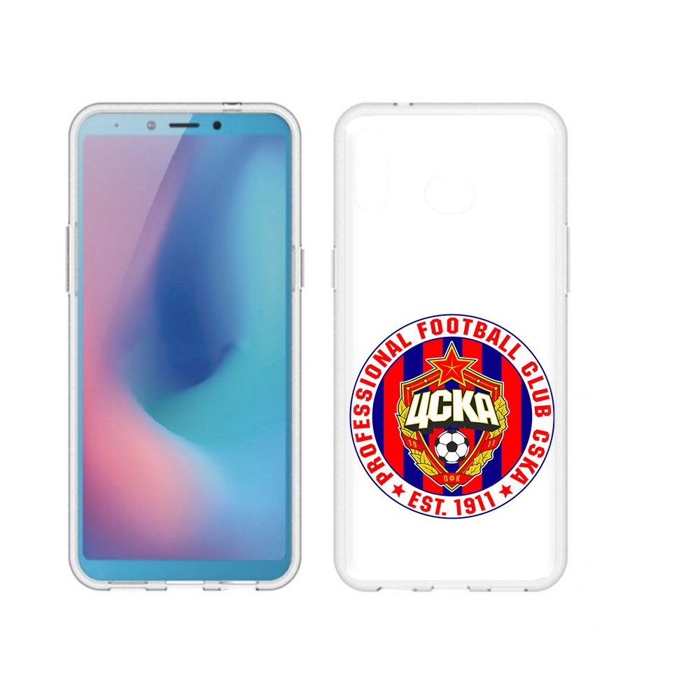 Чехол MyPads Tocco для Samsung Galaxy A6s ФК ЦСК логотип (PT123850.597.178)