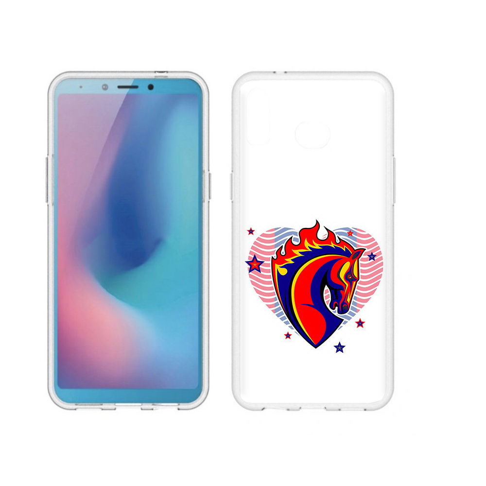 Чехол MyPads Tocco для Samsung Galaxy A6s ФК ЦСЛ Лошадь (PT123850.597.180)
