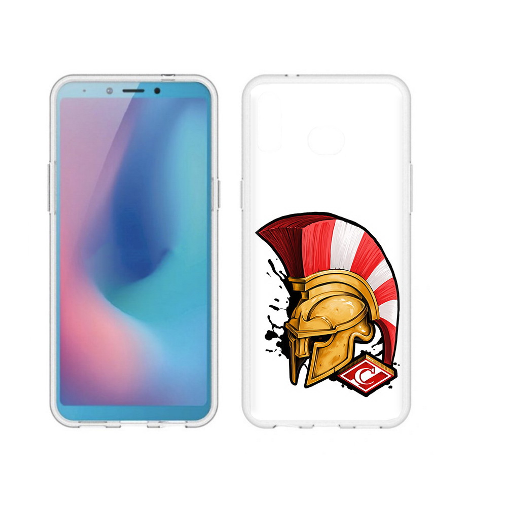 

Чехол MyPads Tocco для Samsung Galaxy A6s ФК спартак шлем (PT123850.597.185), Прозрачный, Tocco