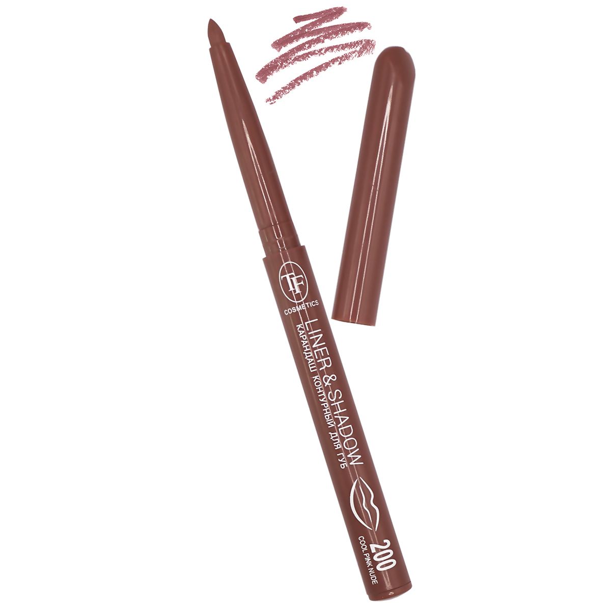 Карандаш для губ TF cosmetics автоматический Liner Shadow тон 200 cool pink nude карандаш для губ lip liner pencil pl05 05 vibrant pink 2 г