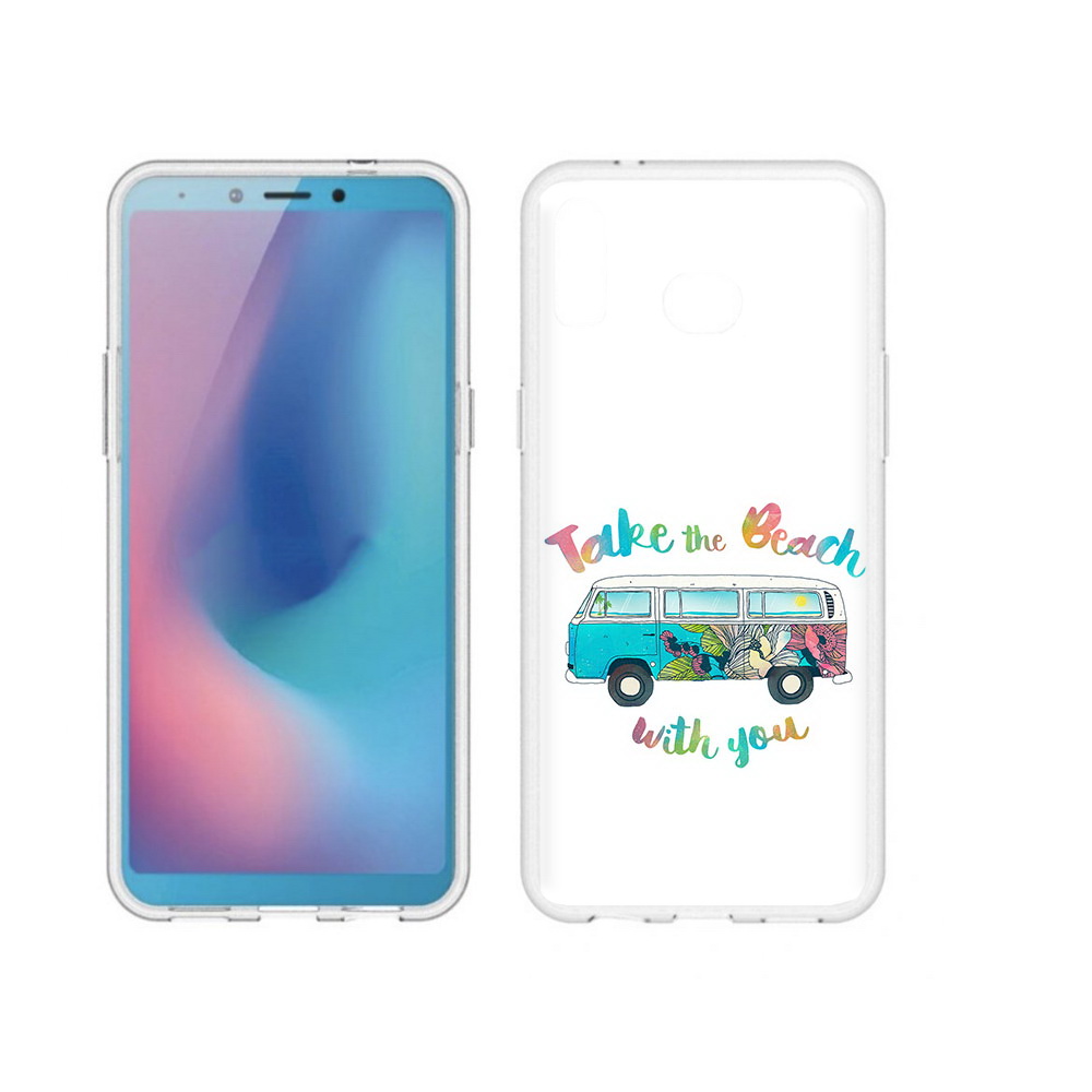 

Чехол MyPads Tocco для Samsung Galaxy A6s Хиппи автобус (PT123850.597.190), Прозрачный, Tocco