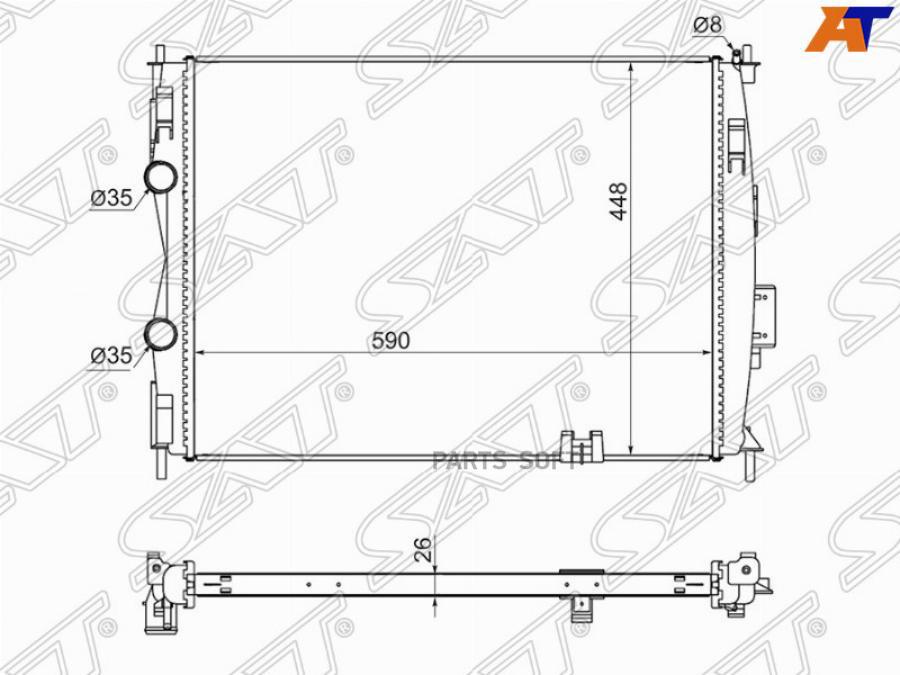 

SAT Радиатор NISSAN QASHQAI/DUALIS 2,0 06-