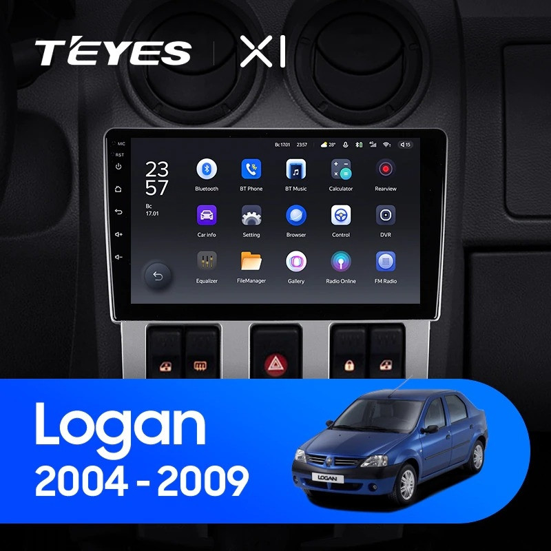 Штатная магнитола Teyes X1 4G 232 Renault Logan 1 2004-2009 2610000₽