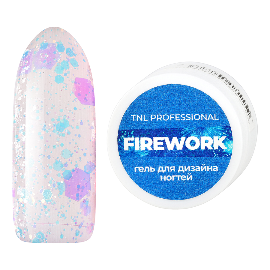 Гель для дизайна ногтей TNL Firework №04 розовый залп, 5 мл janssen cosmetics anti age набор укрепление и питание крем для век 15 мл гель для век тоник 200 мл маска для губ 15 мл сыворотка для век 1 5 мл х 7 шт