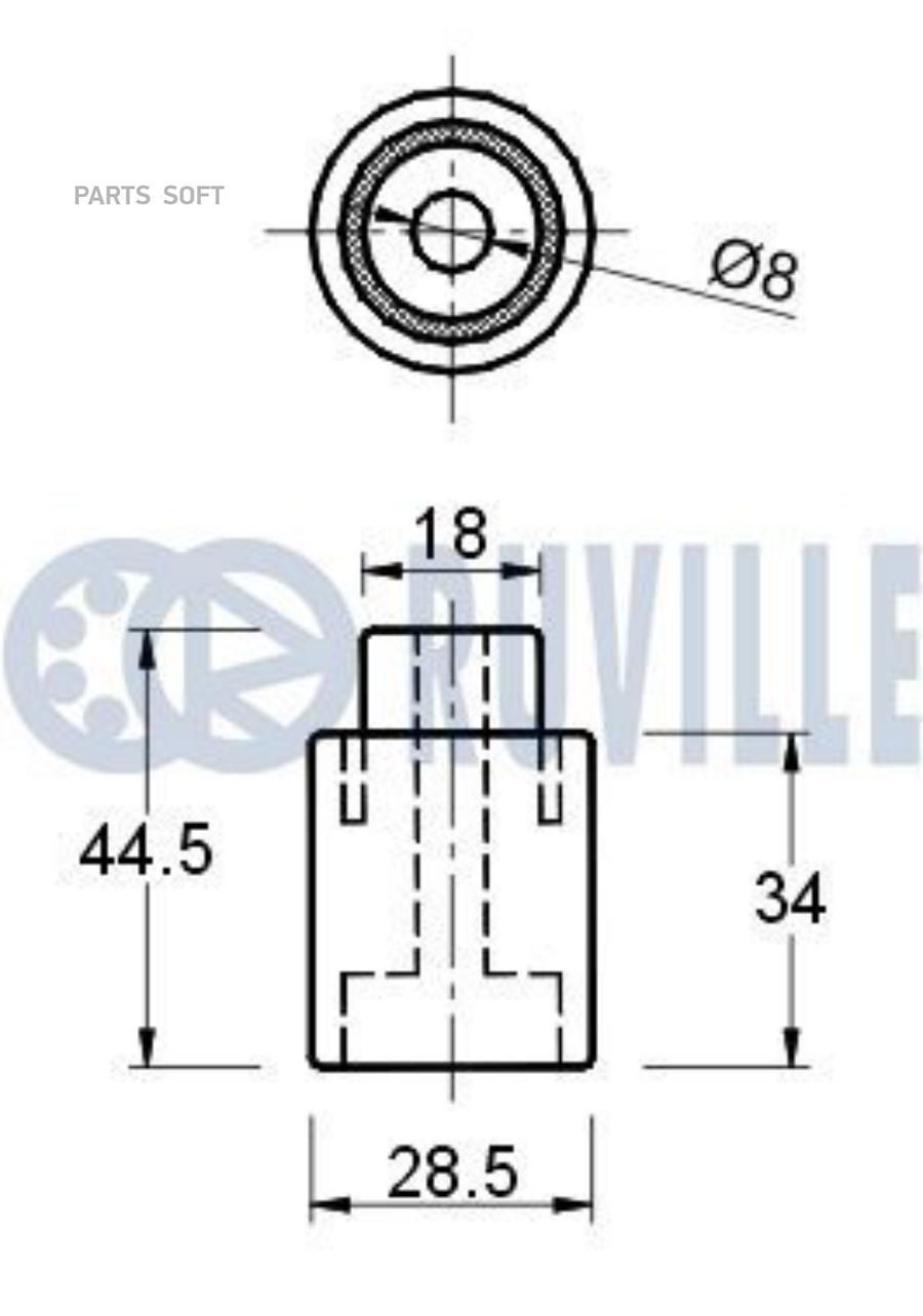 

Ролик ГРМ AUDI/VW A6/A8/PHAETON/TOUAREG 3.7/4.2 1998 => Ruville 540838