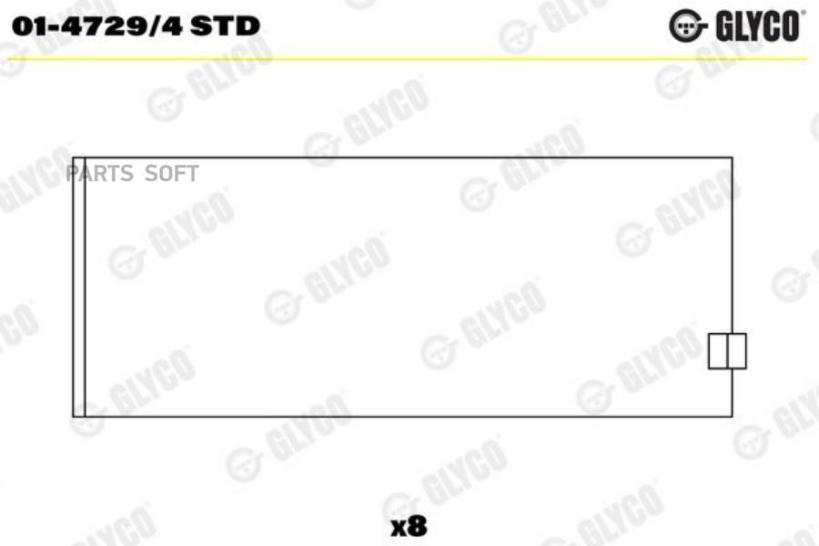 

Вкладыши двигателя шатунные Opel Vectra 2.2 16V Z 22 SE 00> std (4)