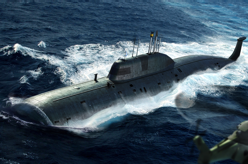 

Сборная модель Hobby Boss 1/350 Russian Navy Akula Class Attack Submarine 83525