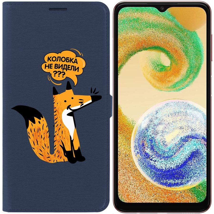

Чехол-книжка Krutoff Eco Book для Samsung Galaxy A04s (A047) Лиса (синий)
