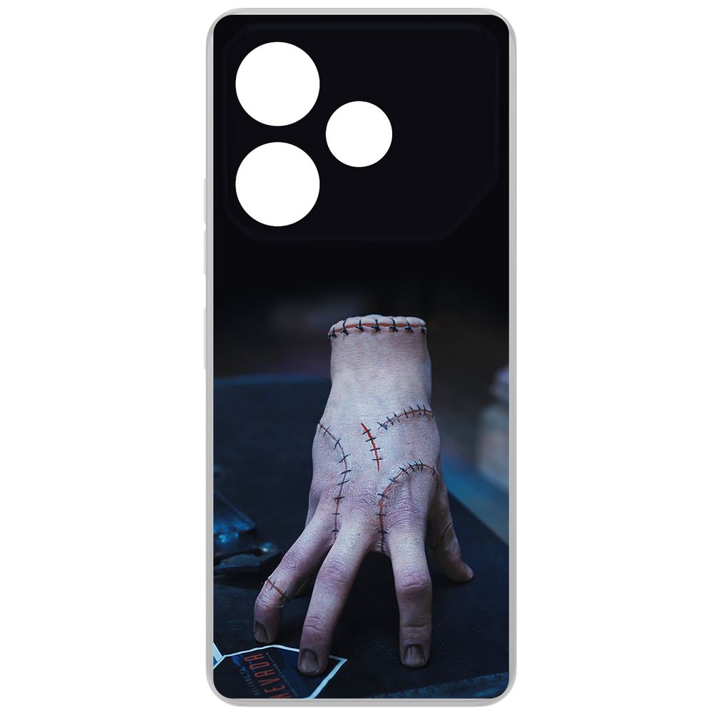 

Чехол-накладка Krutoff Clear Case Уэнсдей Аддамс - Вещь для TECNO Pova 6, Прозрачный