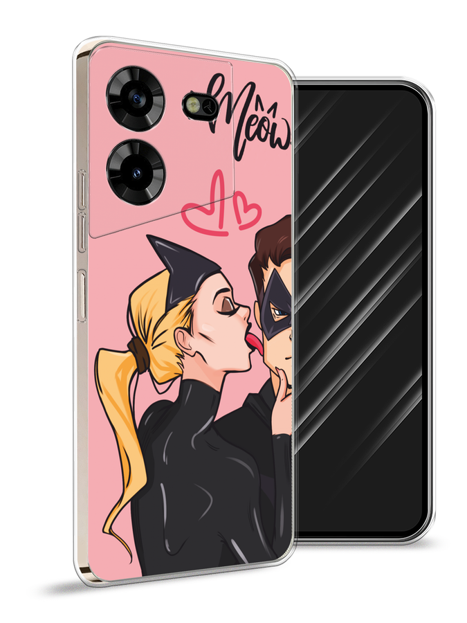 

Чехол Awog на Tecno Pova 5 "Kiss of Cat Woman", Розовый;черный;бежевый, 303950-1