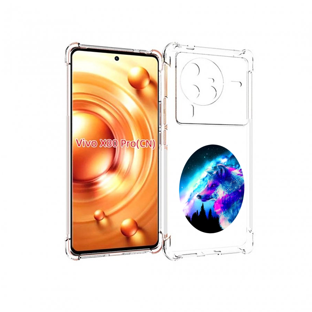 

Чехол MyPads голубой волк для Vivo X80 Pro, Прозрачный, Tocco