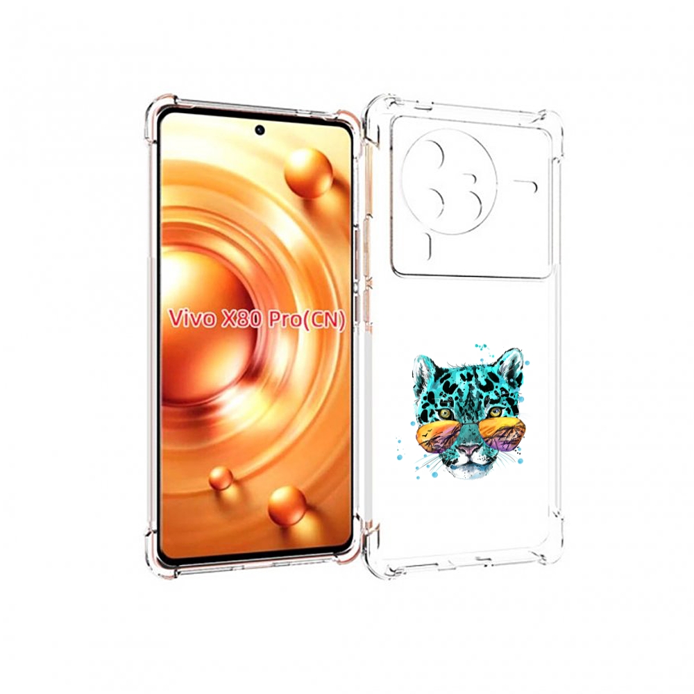 

Чехол MyPads голубой лео для Vivo X80 PRO, Прозрачный, Tocco