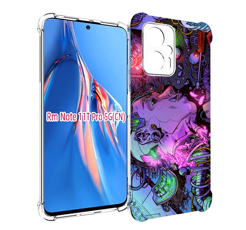 

Чехол MyPads голова робота мультик для Xiaomi Redmi Note 11T Pro / 11T Pro Plus / Poco ..., Прозрачный, Tocco