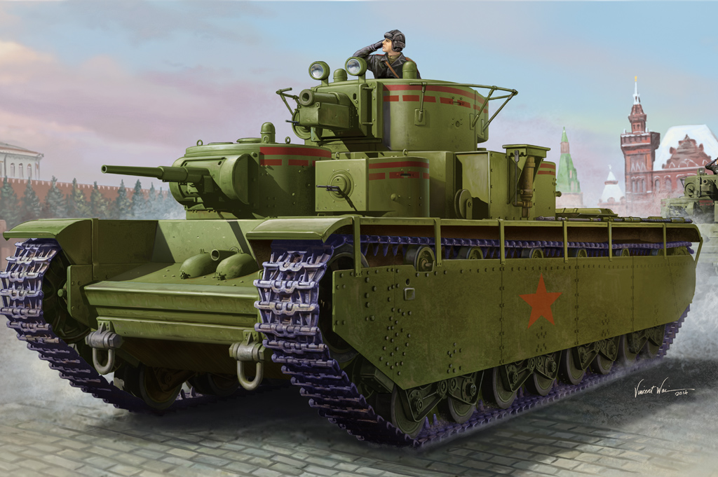 

Сборная модель Hobby Boss 1/35 Советский пятибашенный танк Т-35 83841