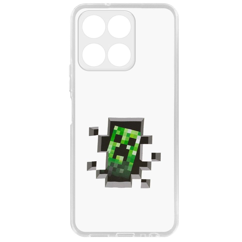 

Чехол-накладка Krutoff Clear Case Minecraft-Крипер для Honor X6a, Прозрачный