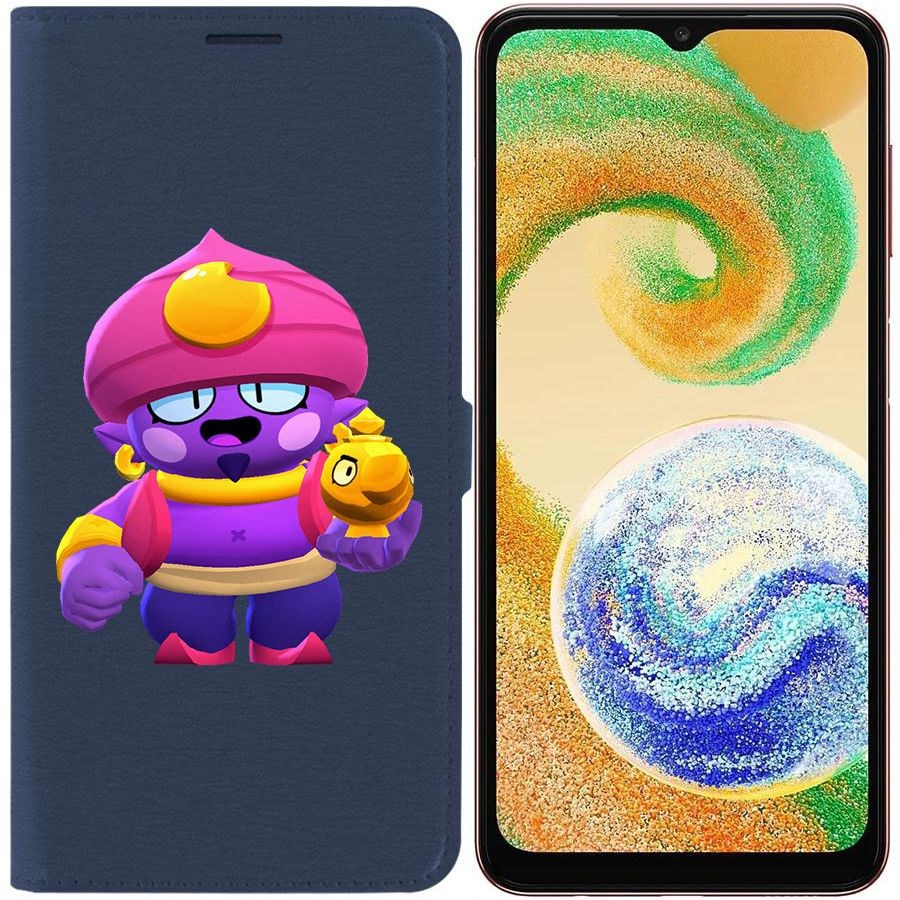 

Чехол-книжка Krutoff Eco Book для Samsung Galaxy A04s (A047) Brawl Stars-Джин (синий)